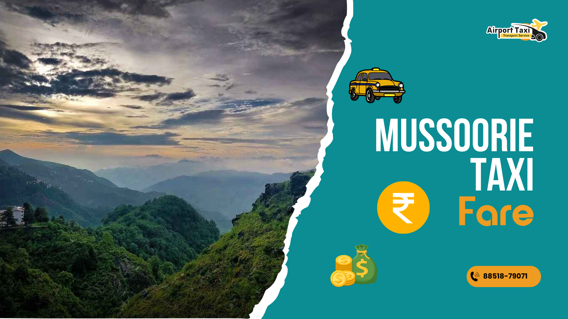 Jollygrant Airport to Mussoorie Taxi Fare
